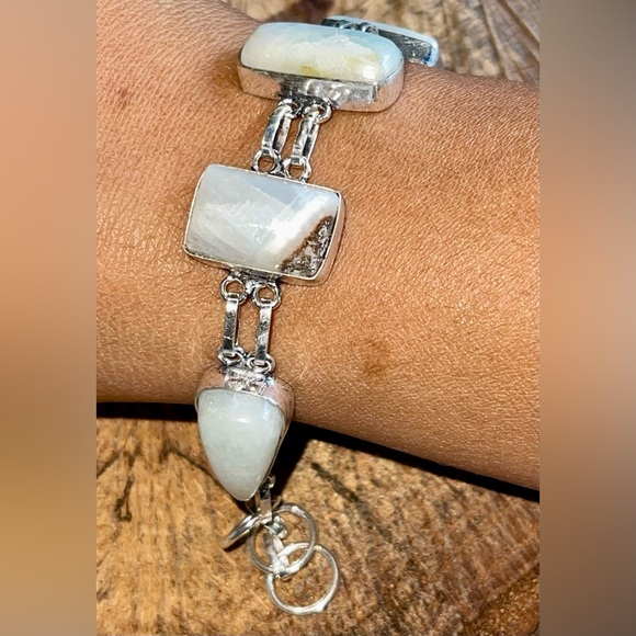 Blue Green Hemimorphite Bracelet 6 1/2”- 7 1/2” - Picture 4 of 11